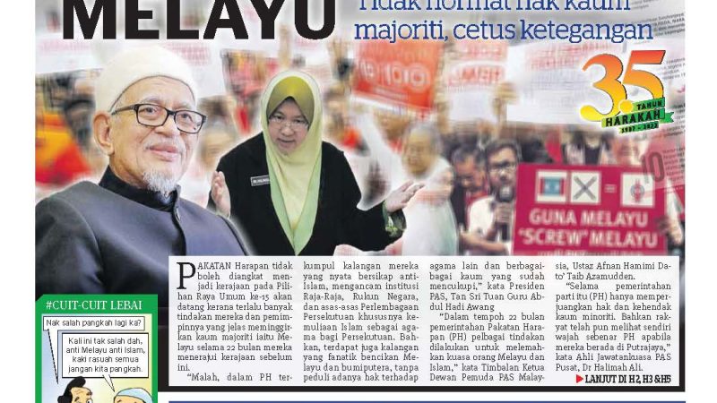 PH pinggirkan Melayu