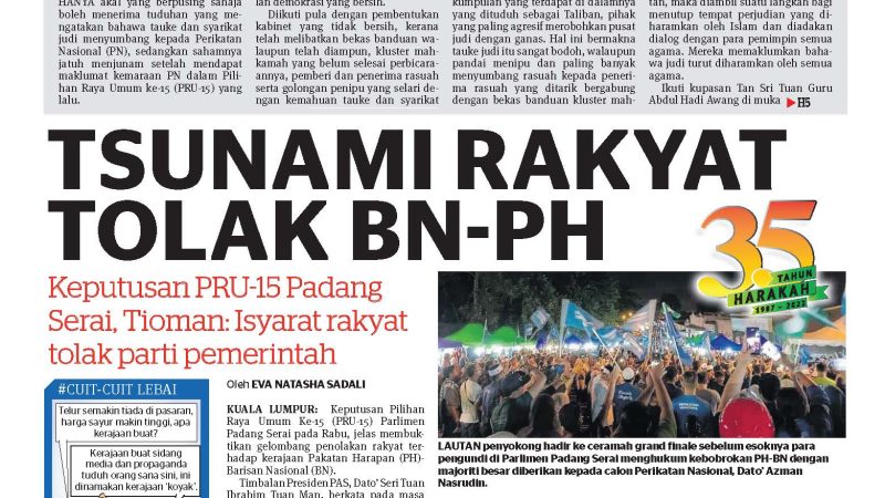 Tsunami rakyat tolak BN-PH