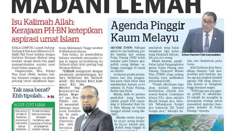 Kerajaan Madani Lemah
